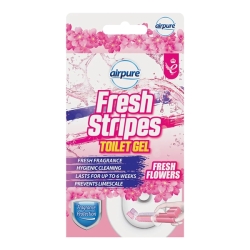 Airpure Fresh Stripes Toilet Gel Fresh Flowers 45ml Paski żelowe do WC z aplikatorem