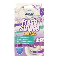 Airpure Fresh Stripes Toilet Gel Island Dreams 45ml Paski żelowe do WC z aplikatorem