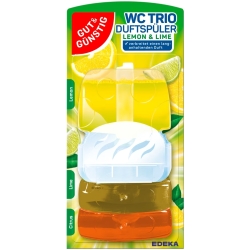 Gut&Günstig WC-Trio Lemon & Lime Zawieszka żelowa do WC 3x55g